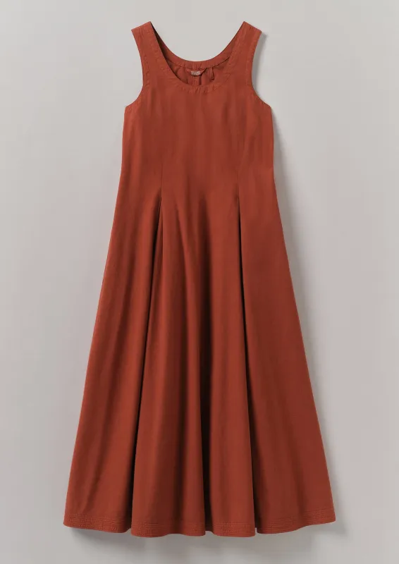 Cotton Poplin Sun Dress | Brick sold by TOAST