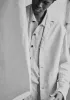 Cotton Linen High Break Blazer | Wood Ash sold by TOAST