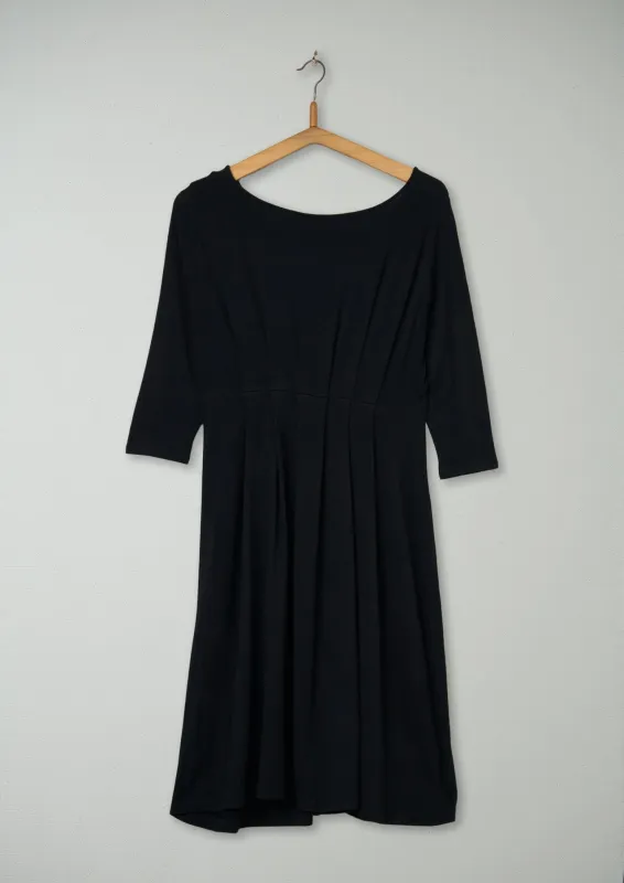 Reworn Bamboo Cross Front Dress Size 12 (756) | Black sold by TOAST