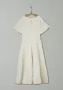 Reworn Cotton Linen Circle Dress Size 8 (742) | Parchment sold by TOAST