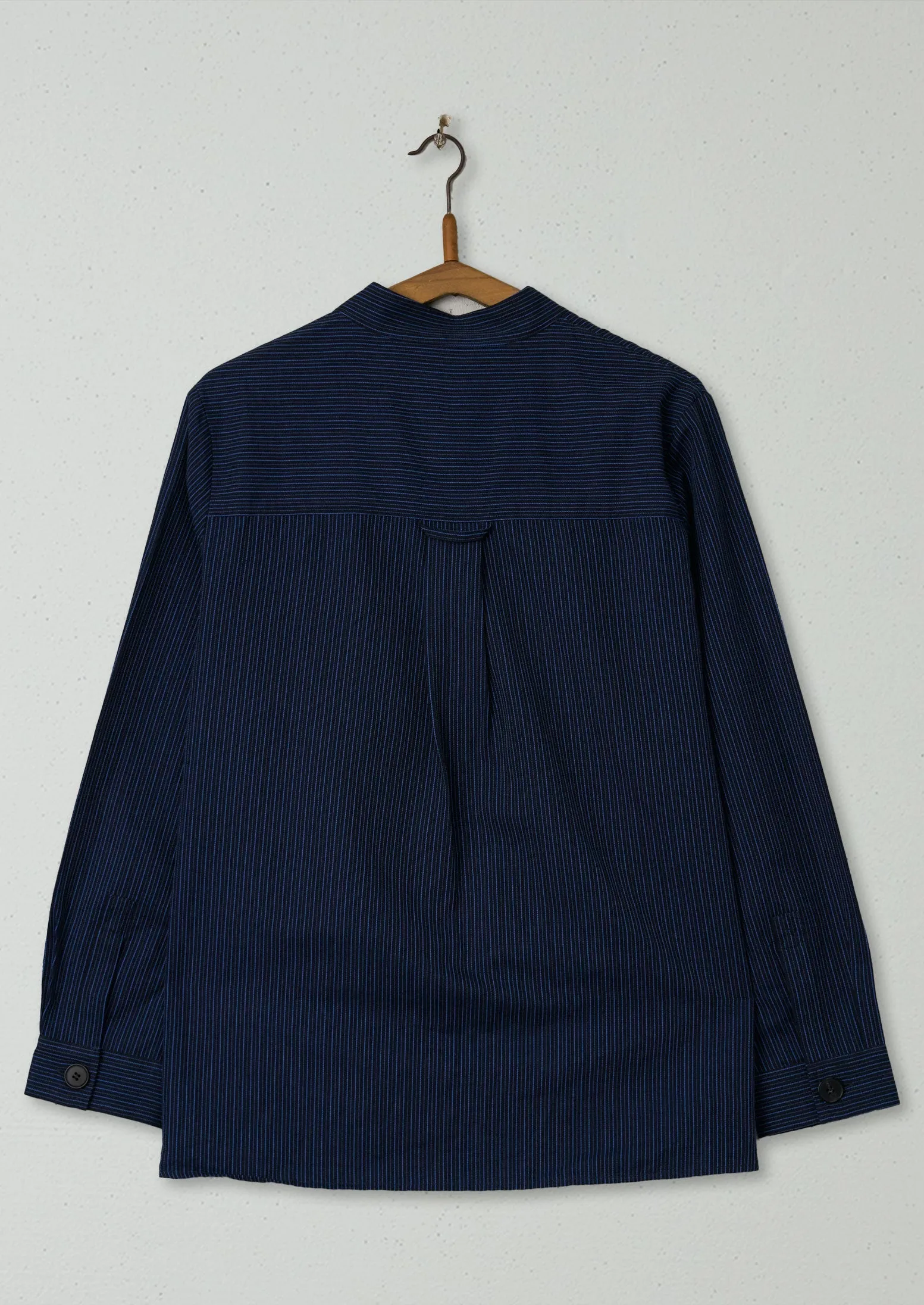 Reworn Cotton Linen Stripe Shirt Size 12 (350) | Blue sold by TOAST product image thumbnail 2