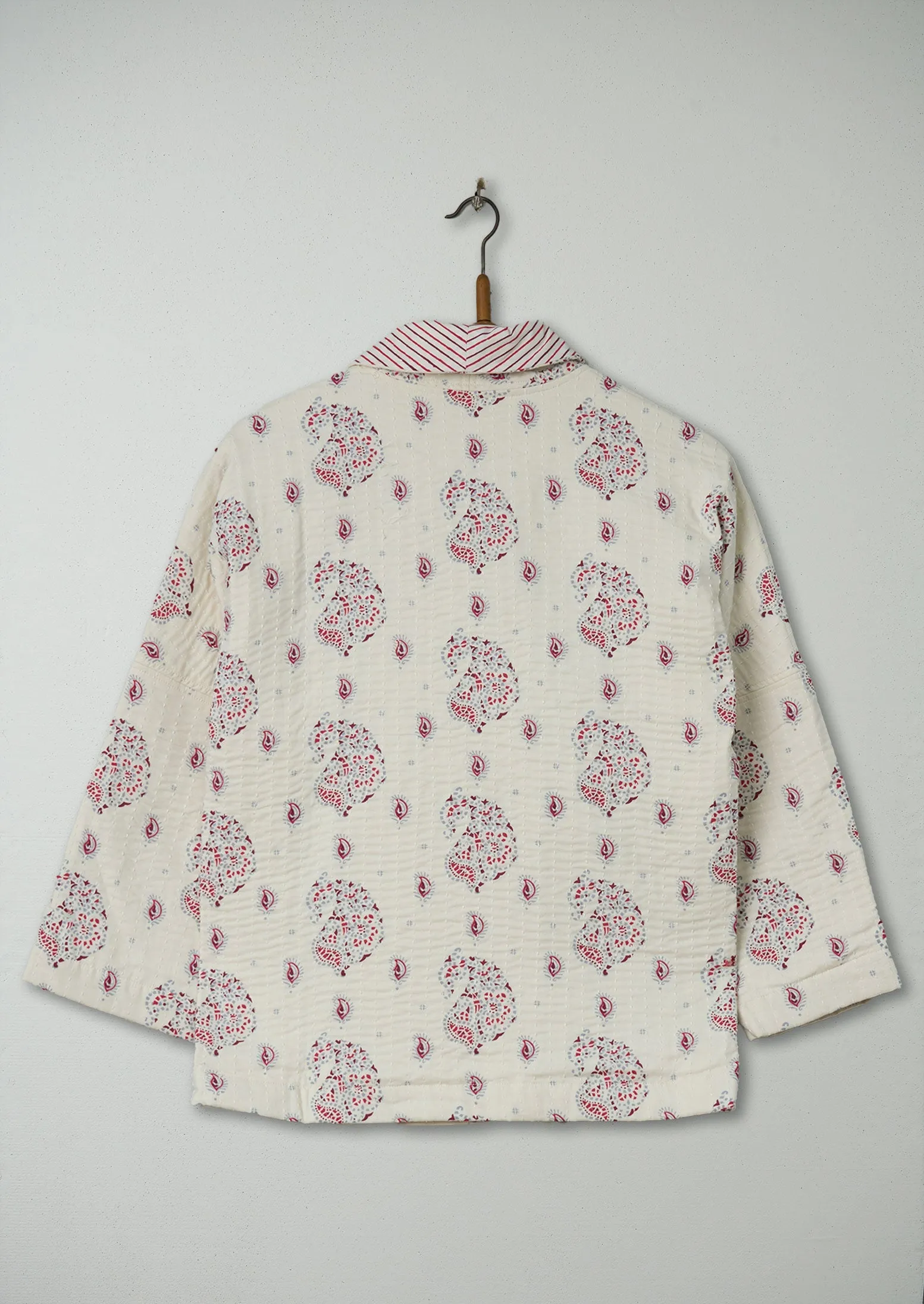 Reworn Block Print Bed Jacket Size S (023) | Multi sold by TOAST product image thumbnail 2