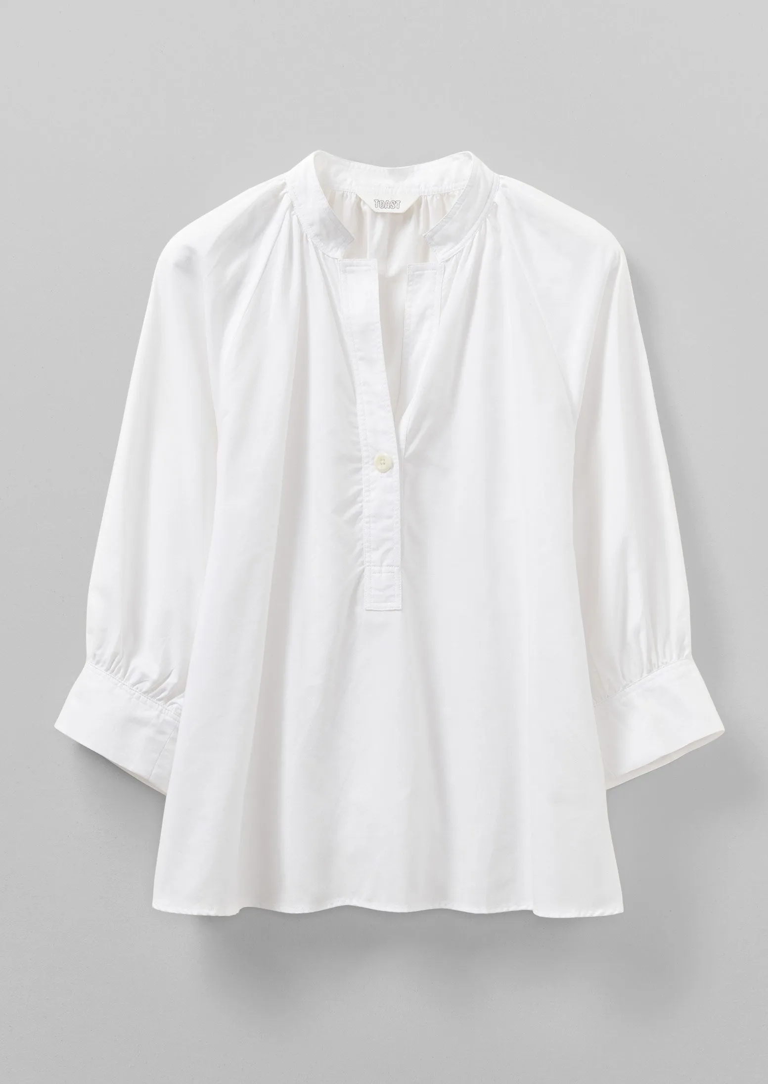 Catrin Cotton Oxford Easy Shirt | White sold by TOAST