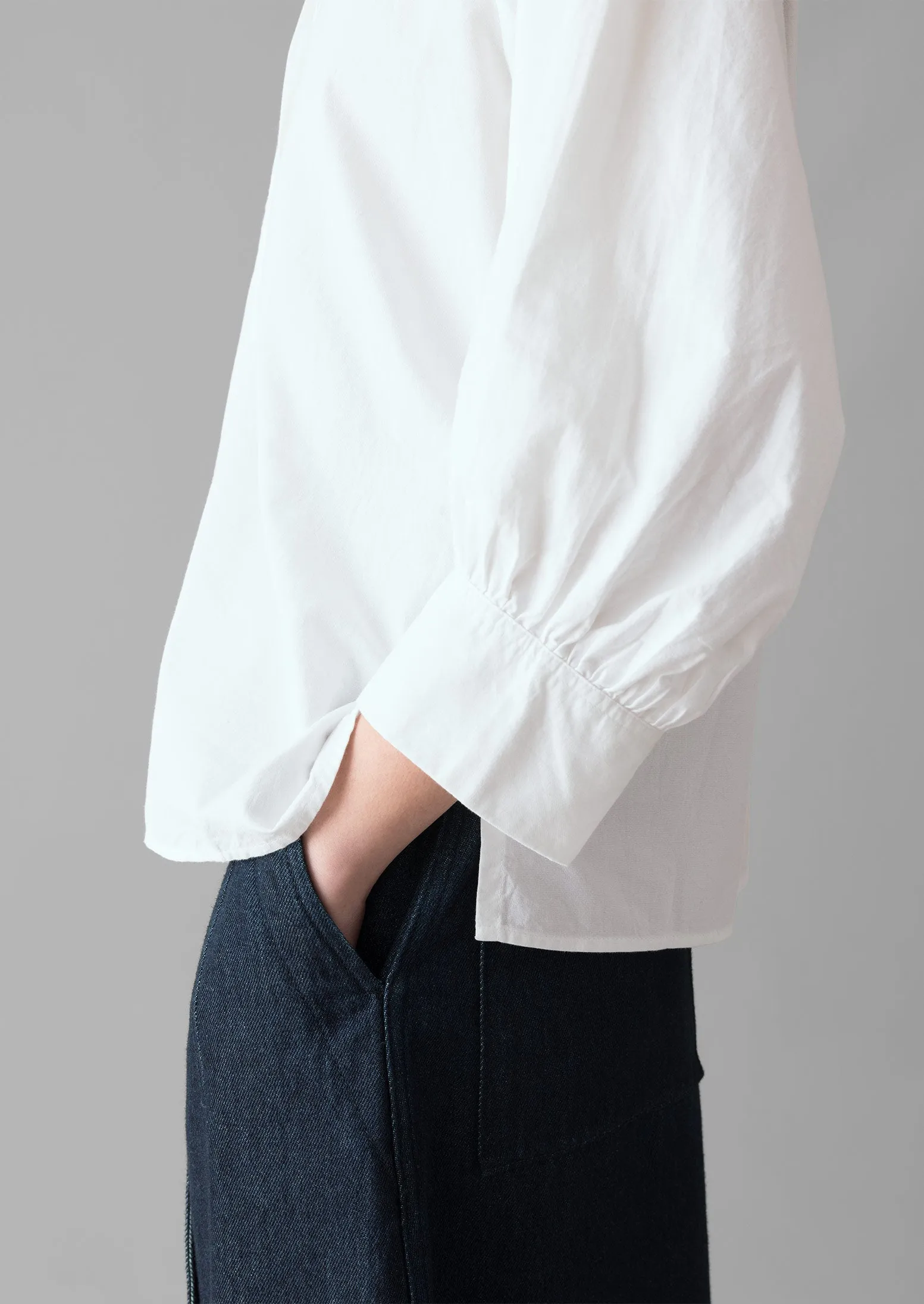 Catrin Cotton Oxford Easy Shirt | White sold by TOAST product image thumbnail 3