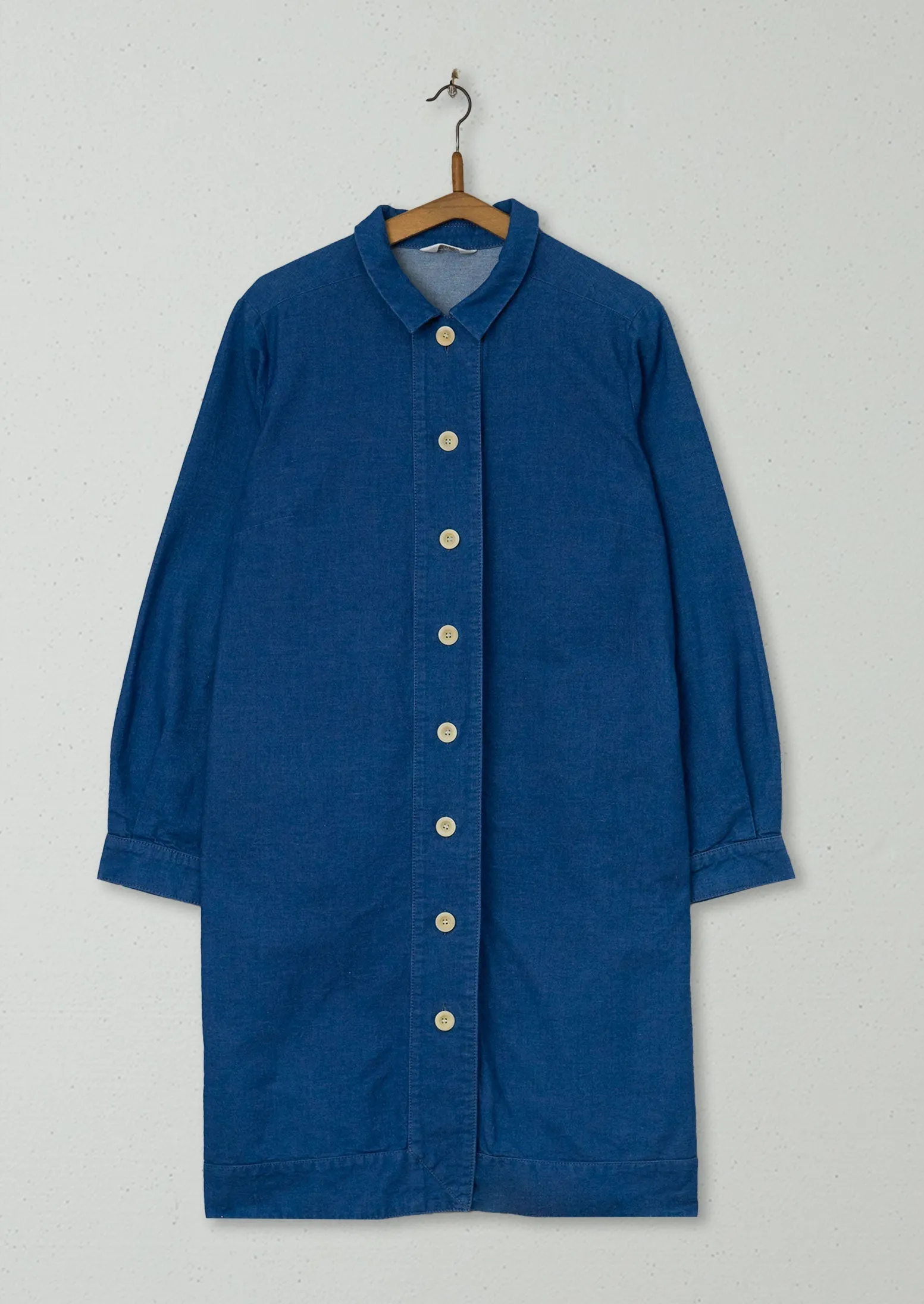 Reworn Akira Shirt Dress Size 14 (743) | Indigo sold by TOAST