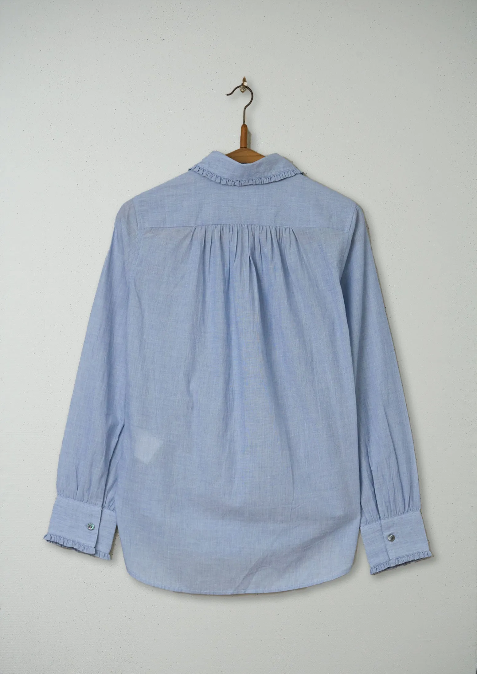 Reworn Frill Collar Shirt Size 6 (432) | Chambray Blue sold by TOAST product image thumbnail 2