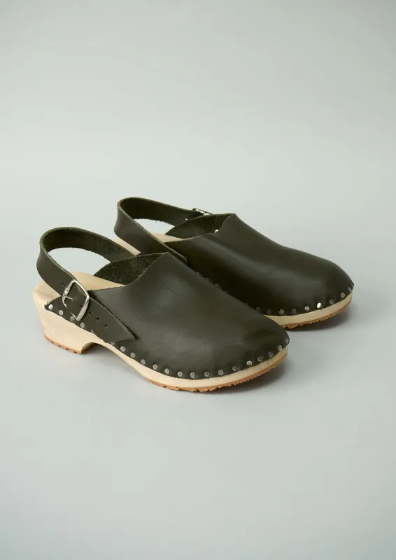 Reworn Walkleys Clogs Size 6 (243) | Olive sold by TOAST