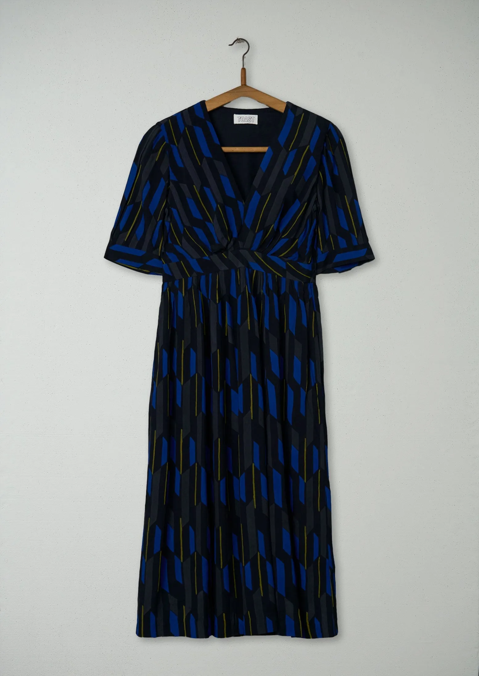 Reworn Geo Print Dress Size 6 (831) | Multi sold by TOAST