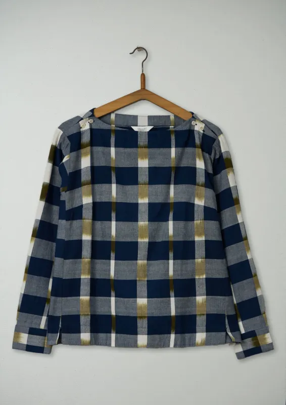 Reworn Ikat Cotton Top size 6 (460) | Multi sold by TOAST