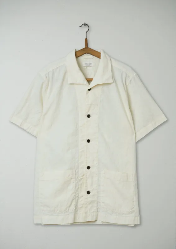 Reworn Mens Jacquard Shirt Size M (016) | Chalk sold by TOAST
