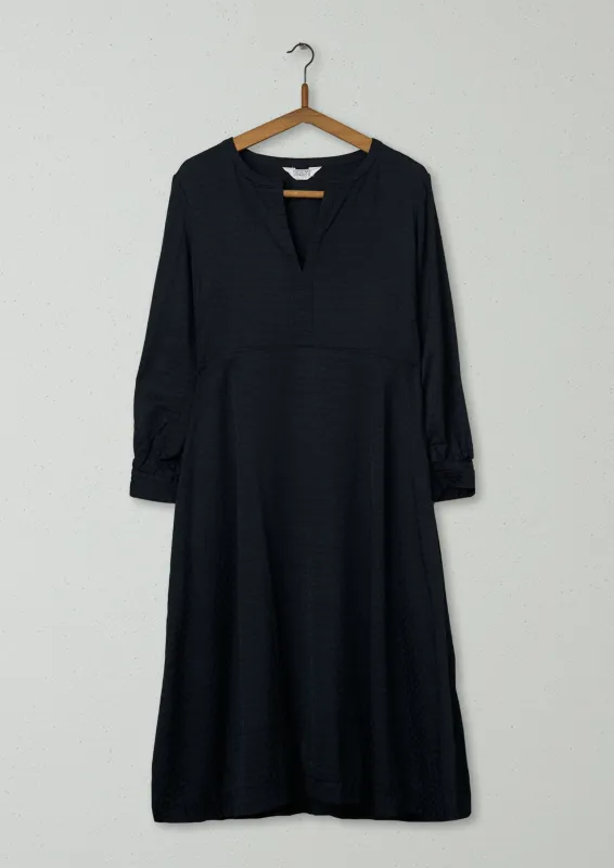 Reworn Jacquard Dress Size 12 (845) | Black sold by TOAST