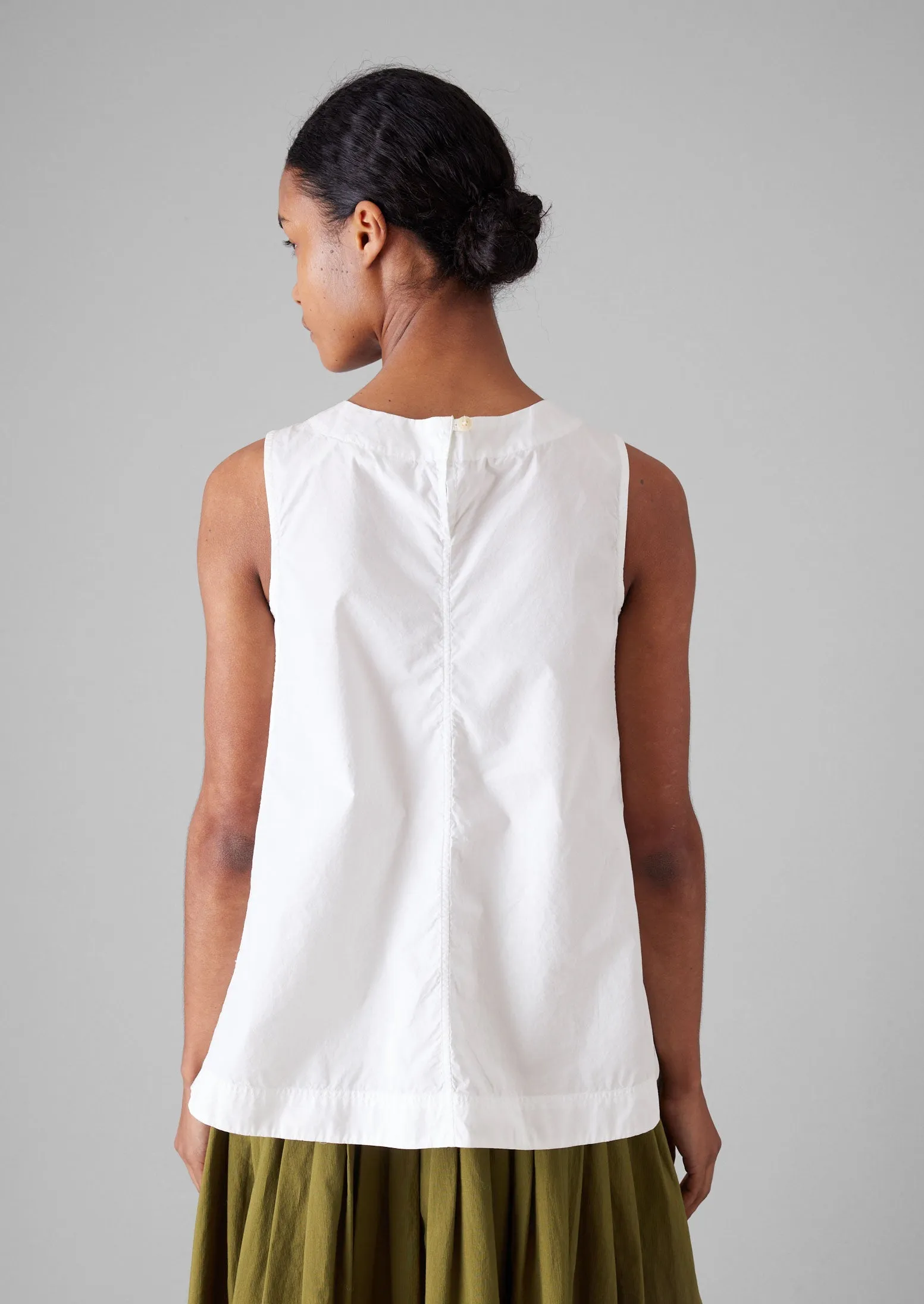 Panelled Cotton Poplin Top | Paper White sold by TOAST product image thumbnail 5