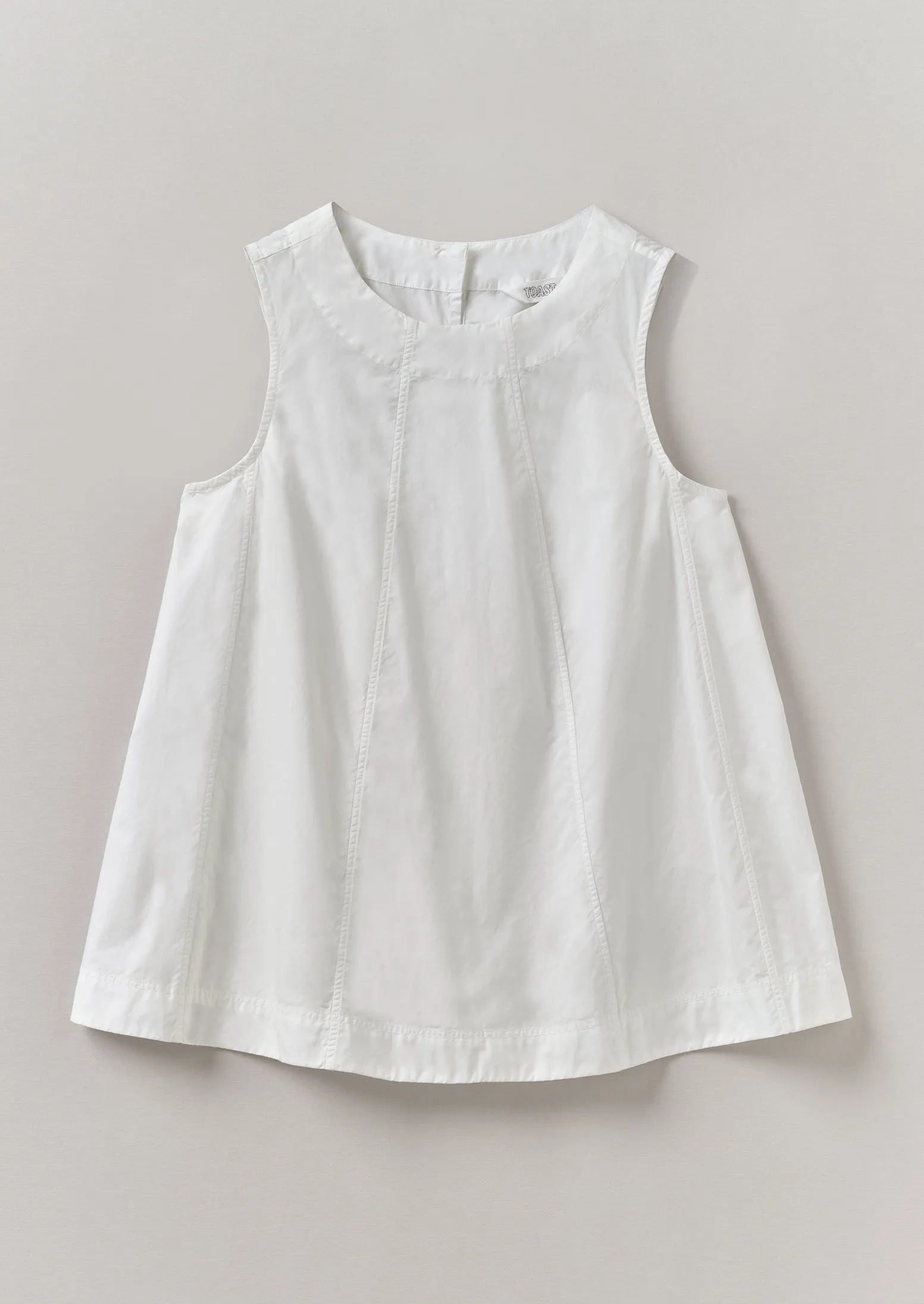 Panelled Cotton Poplin Top | Paper White sold by TOAST