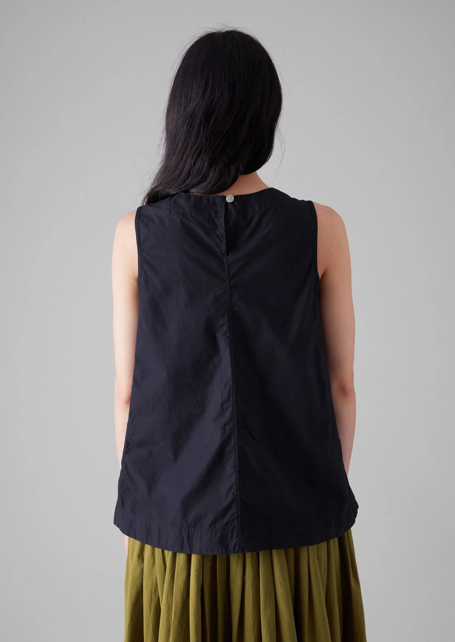 Panelled Cotton Poplin Top | Ink sold by TOAST product image thumbnail 3