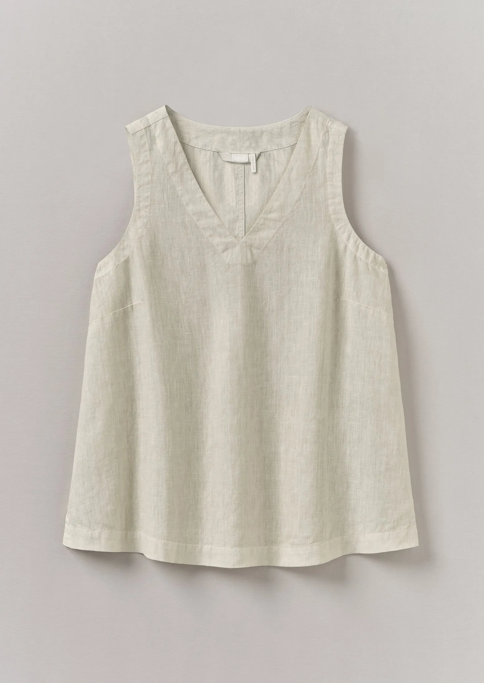 Garment Dyed Linen V-Neck Tank | Oat sold by TOAST