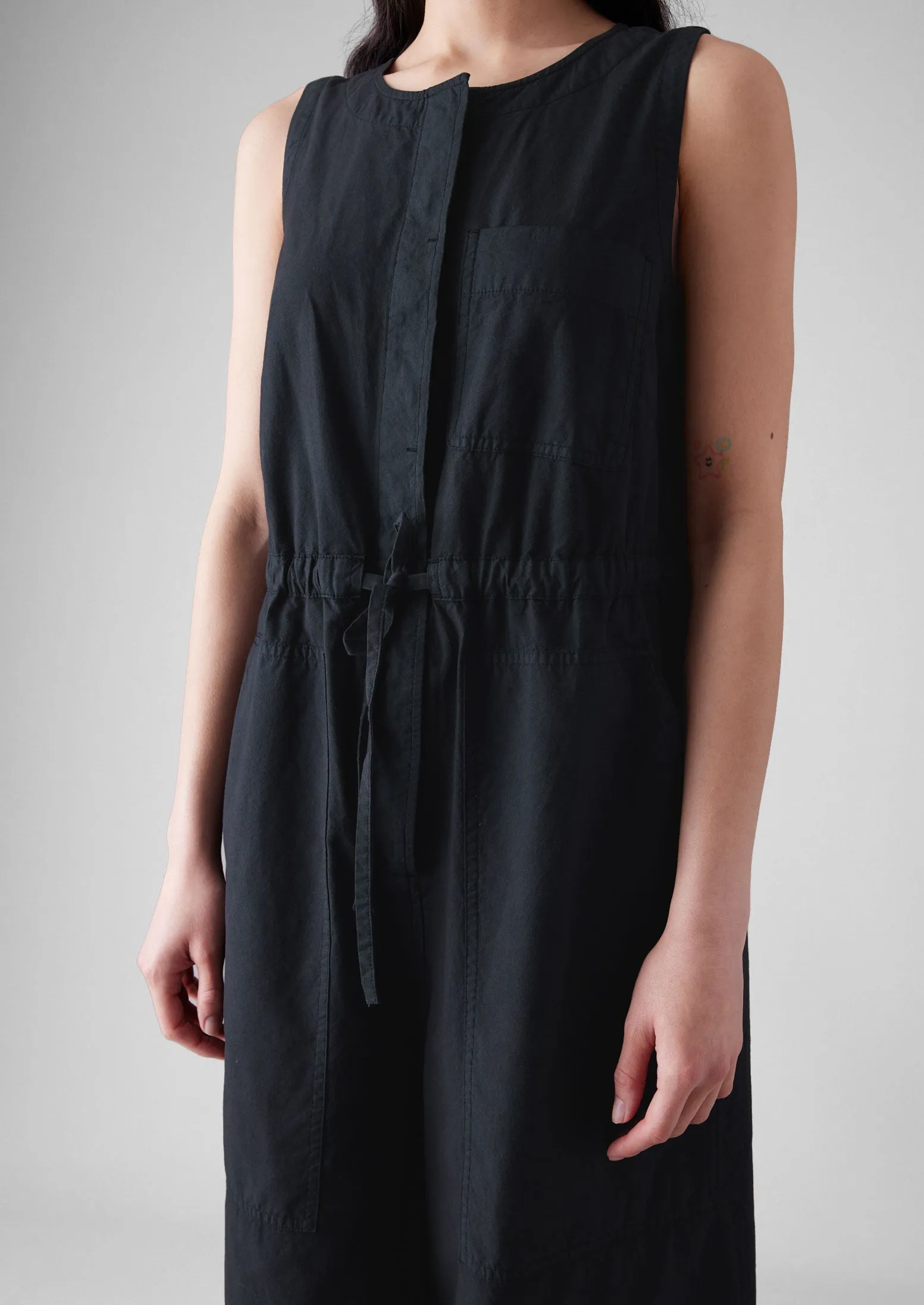 Cotton Linen Wide Leg Jumpsuit | Soft Black sold by TOAST product image thumbnail 4