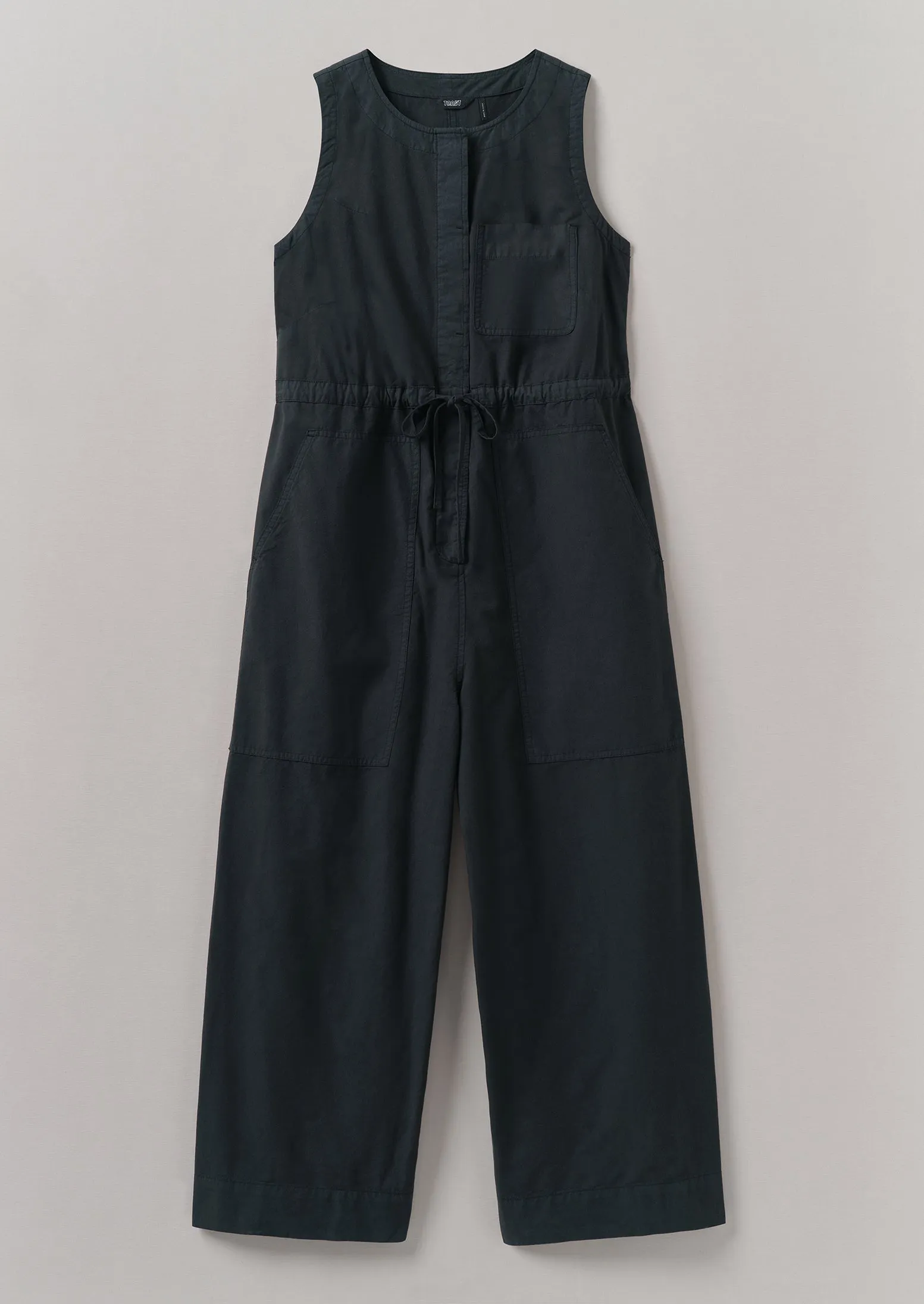 Cotton Linen Wide Leg Jumpsuit | Soft Black sold by TOAST