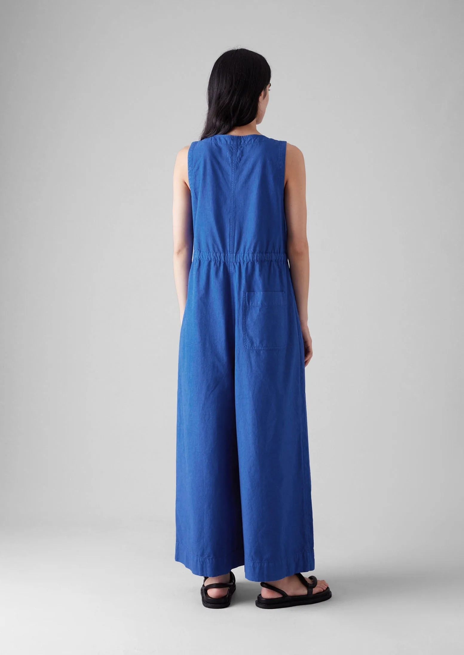 Cotton Linen Wide Leg Jumpsuit | Smalt sold by TOAST product image thumbnail 5