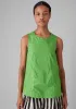 Panelled Cotton Poplin Top | Lawn Green sold by TOAST