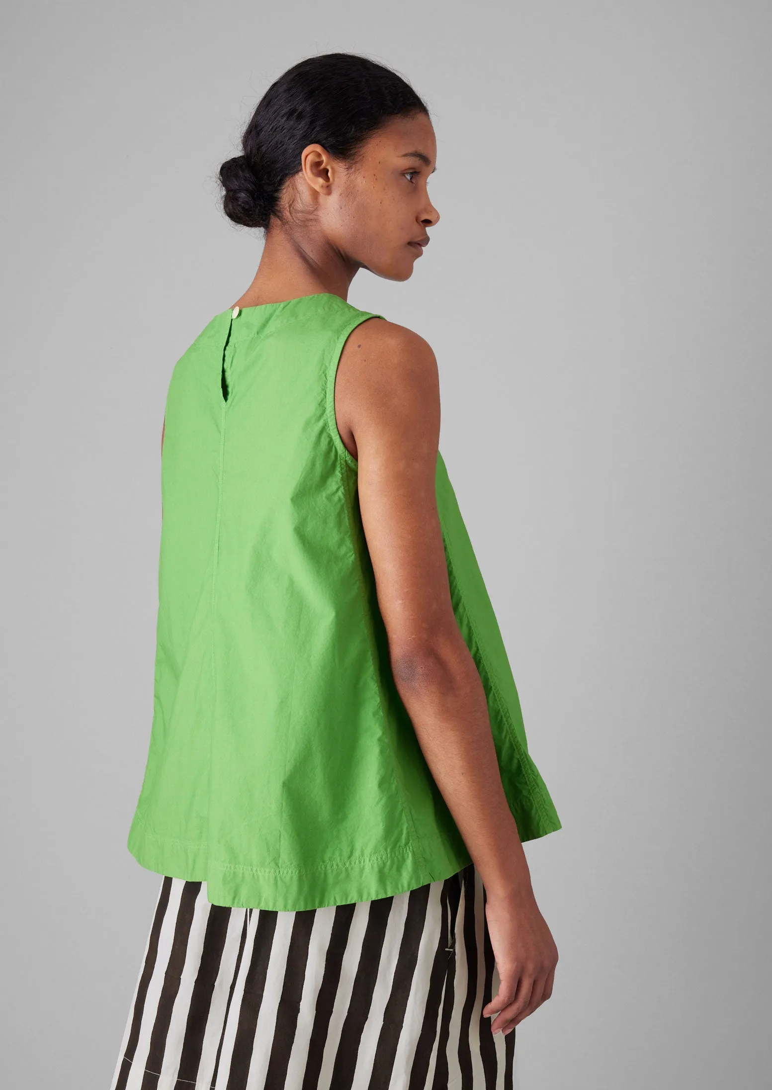 Panelled Cotton Poplin Top | Lawn Green sold by TOAST product image thumbnail 4