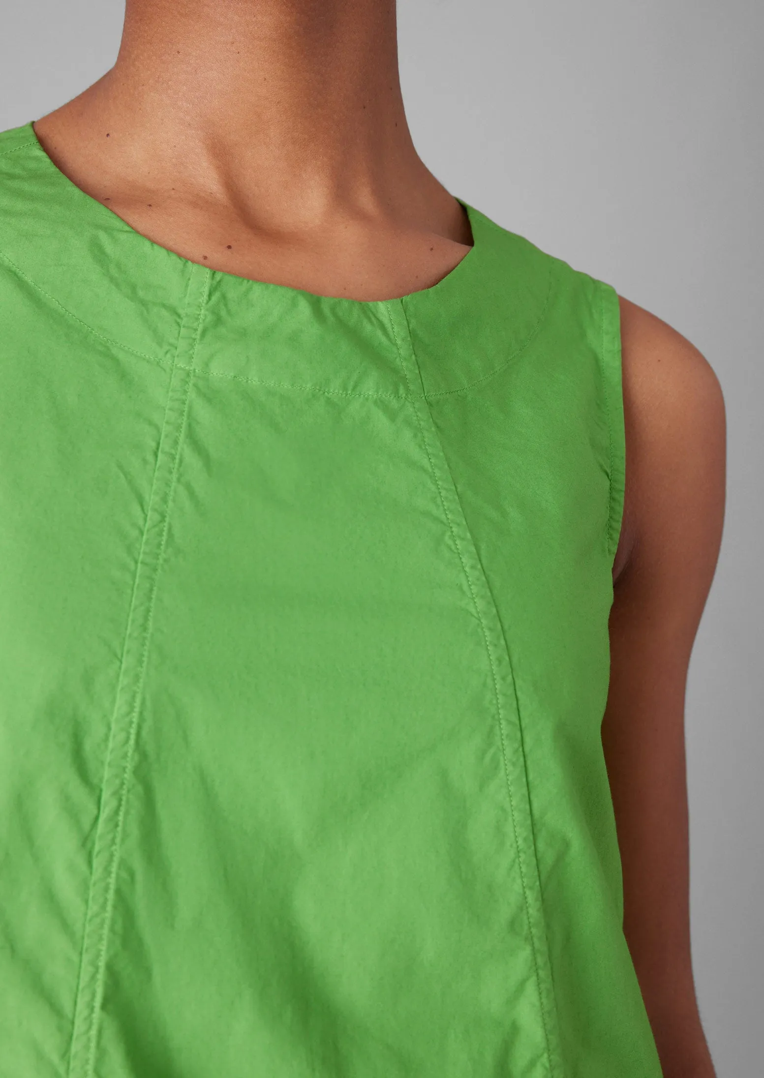 Panelled Cotton Poplin Top | Lawn Green sold by TOAST product image thumbnail 3