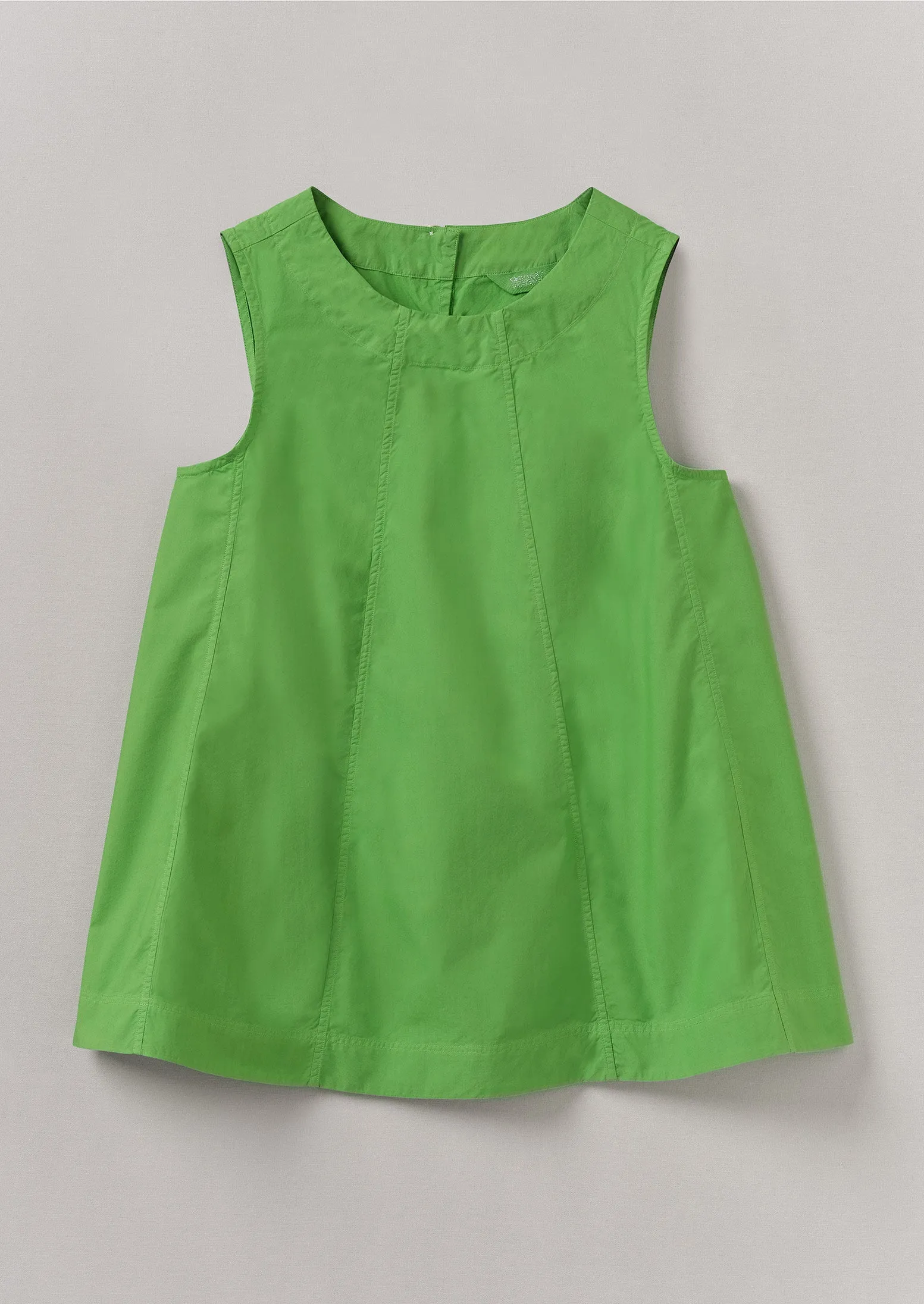 Panelled Cotton Poplin Top | Lawn Green sold by TOAST