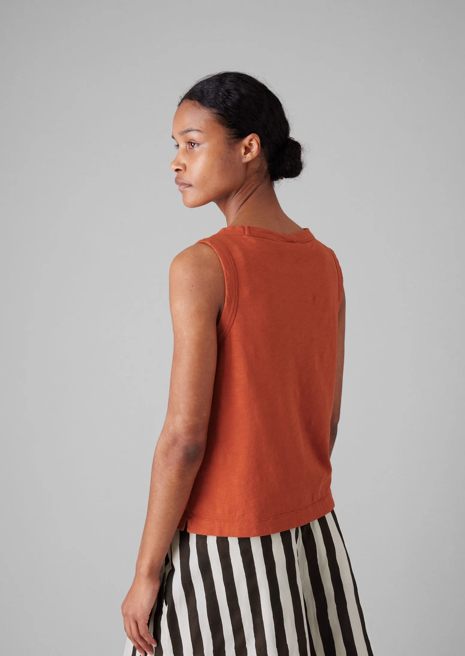 Garment Dyed Cotton Tank Top | Ginger Nut sold by TOAST product image thumbnail 4