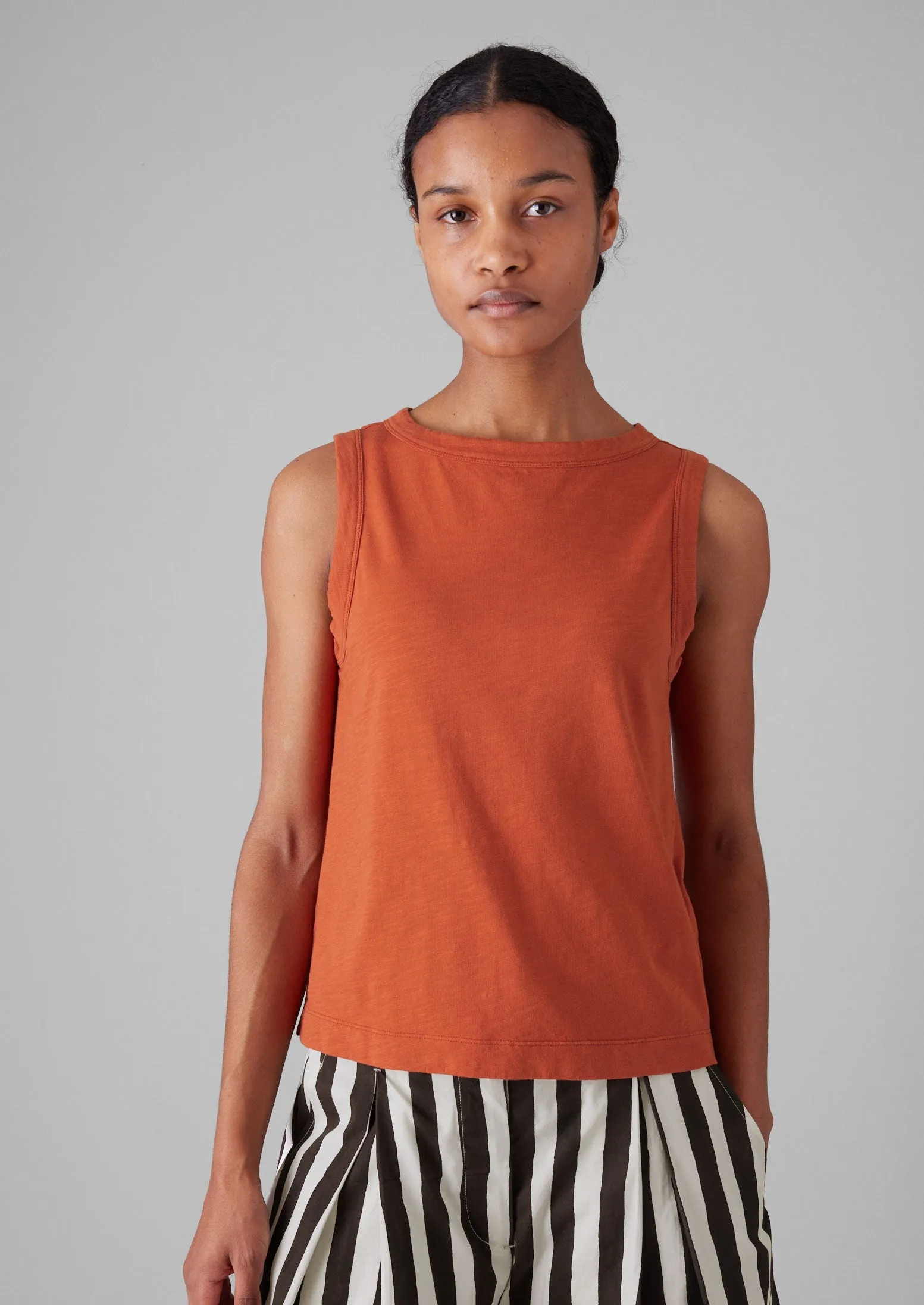 Garment Dyed Cotton Tank Top | Ginger Nut sold by TOAST product image thumbnail 2