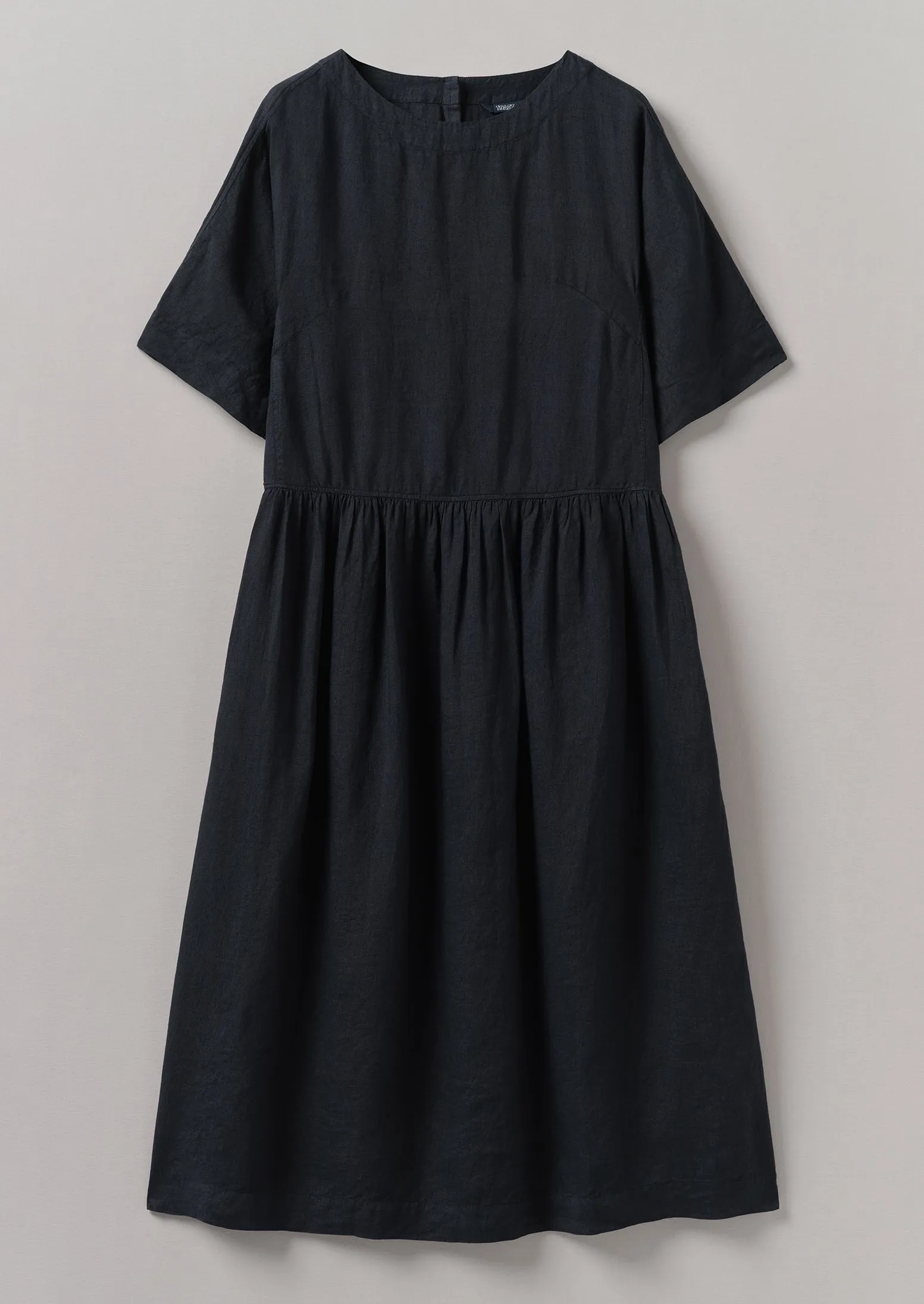 Lightweight Linen Gathered Waist Dress | Black Pepper sold by TOAST