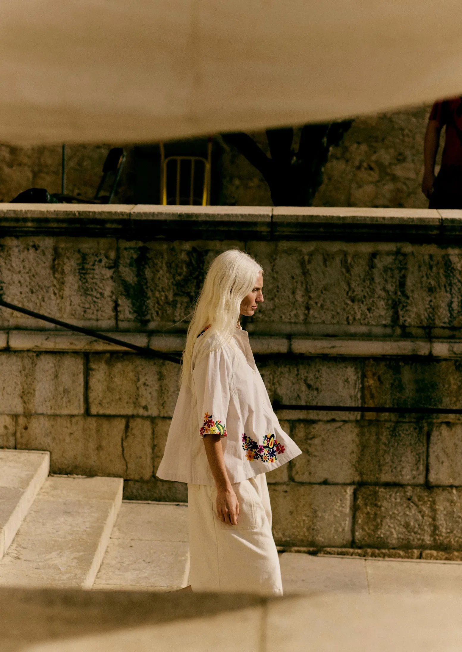 Floral Embroidered Cotton Poplin Shirt | Multi sold by TOAST product image thumbnail 3