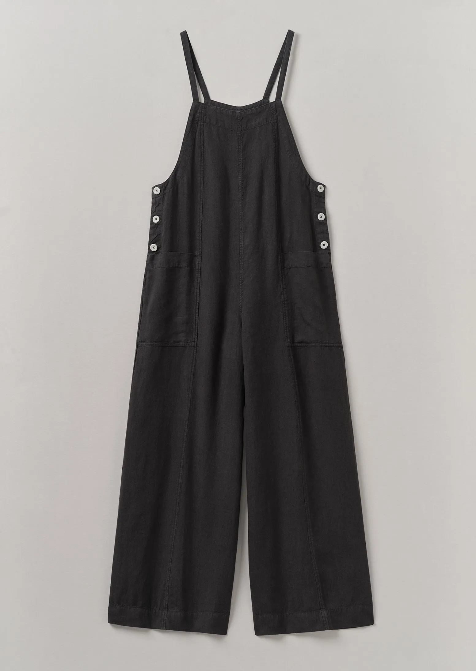 Garment Dyed Linen Pocket Jumpsuit | Black Pepper sold by TOAST