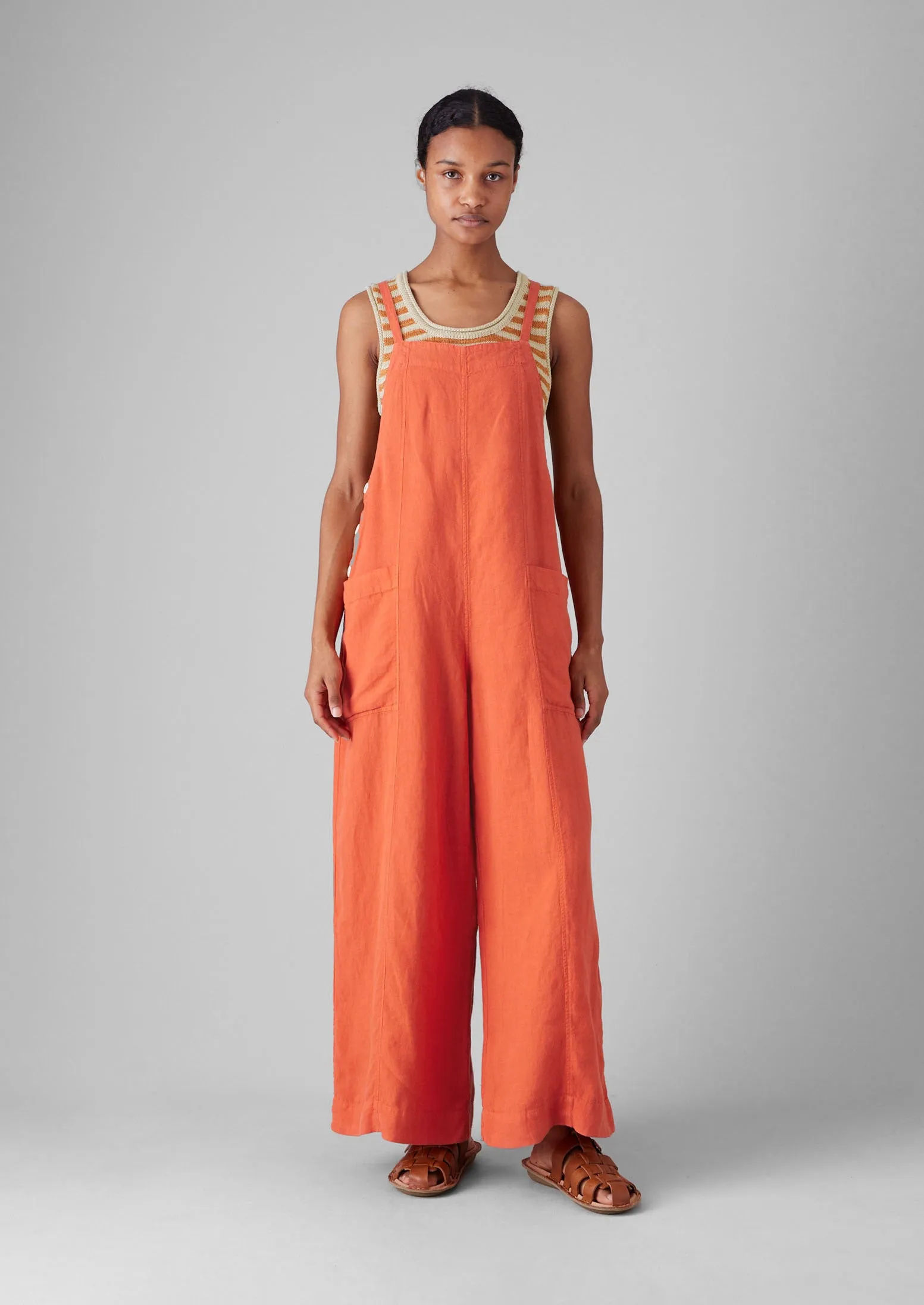 Garment Dyed Linen Pocket Jumpsuit | Red Chilli sold by TOAST product image thumbnail 3