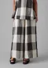 Macro Gingham Lightweight Linen Trousers | Ecru/Charcoal sold by TOAST