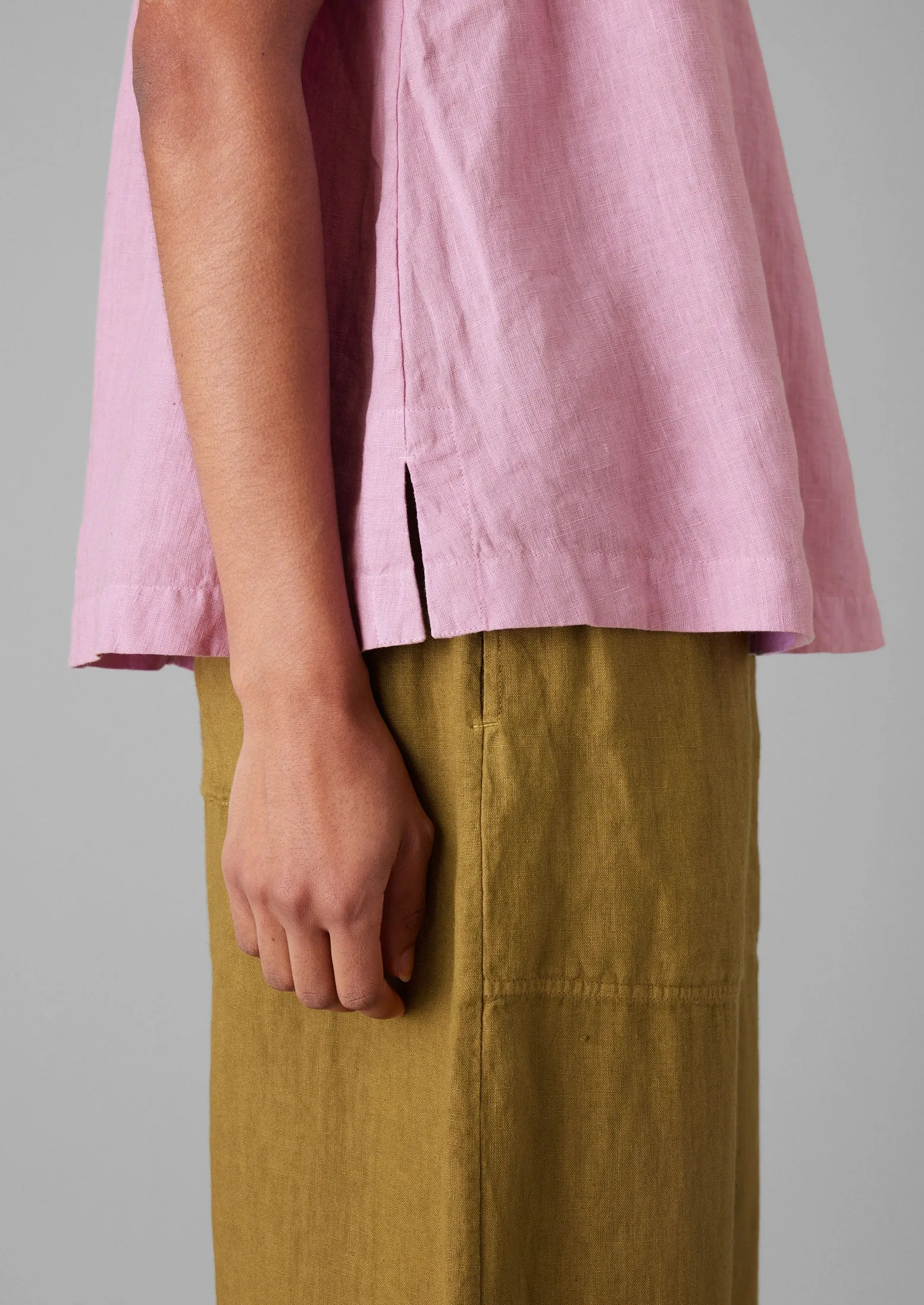 Garment Dyed Linen V-Neck Tank | Washed Berry sold by TOAST product image thumbnail 4