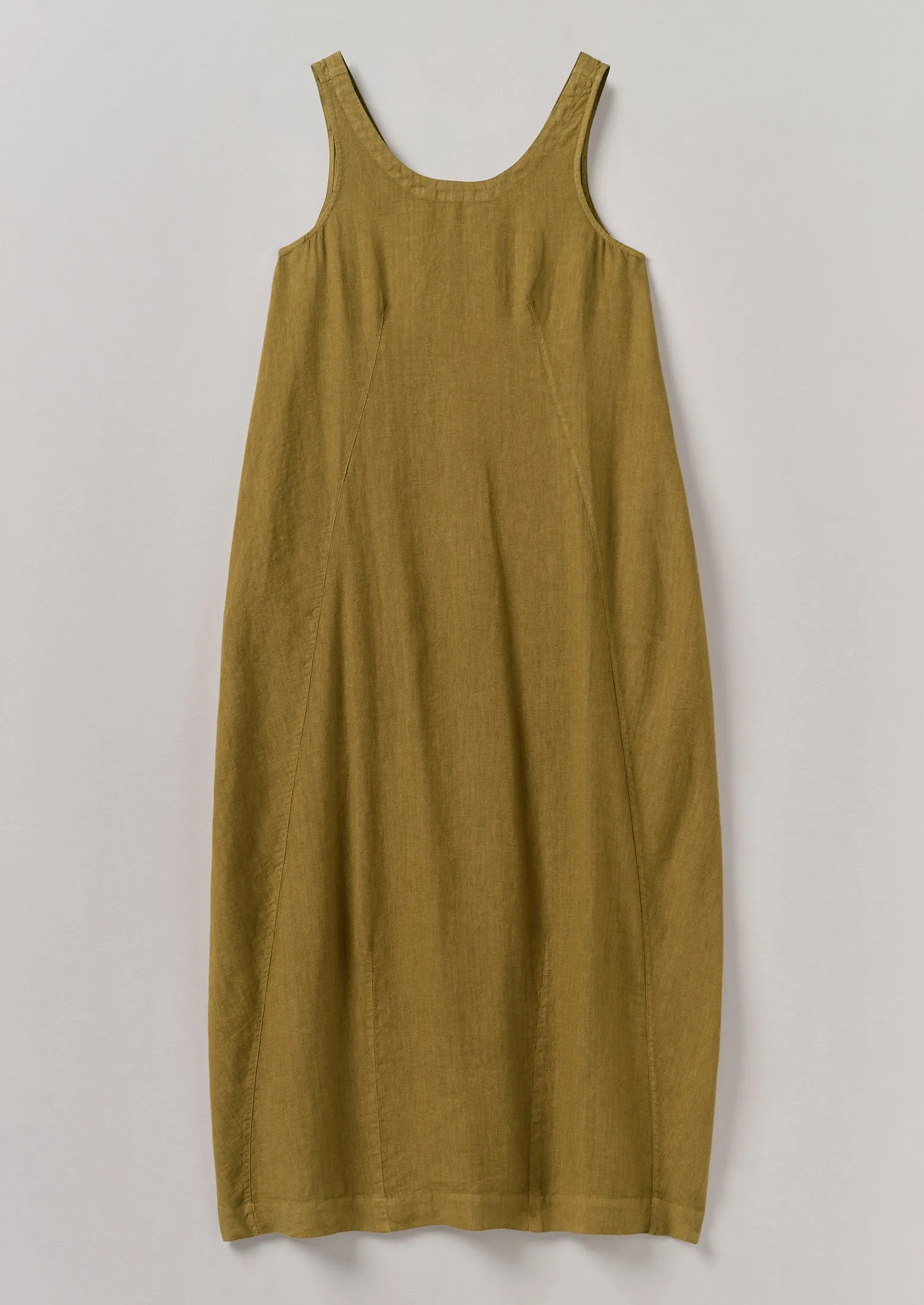 Garment Dyed Linen Easy Dress | Durian Green sold by TOAST