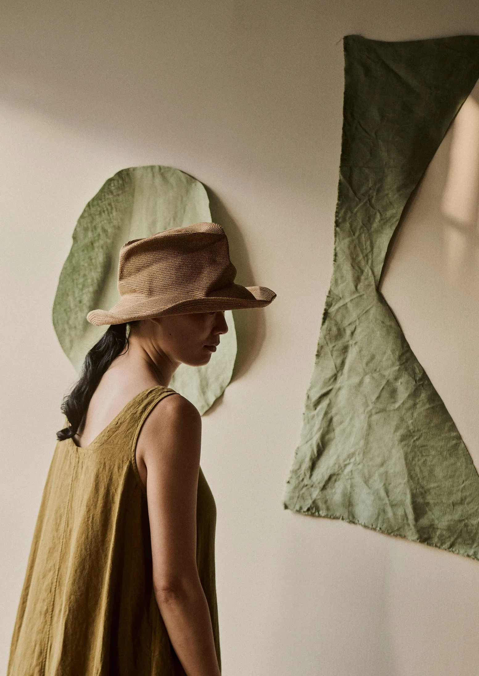 Garment Dyed Linen Easy Dress | Durian Green sold by TOAST product image thumbnail 4