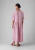 Lightweight Linen Gathered Waist Dress | Washed Berry sold by TOAST