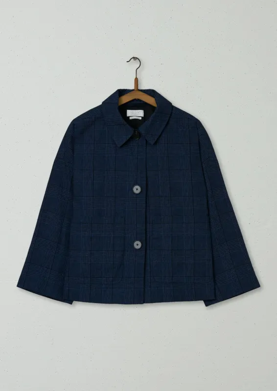Reworn Prince of Wales Check Jacket Size 10 (127) | Multi made by TOAST