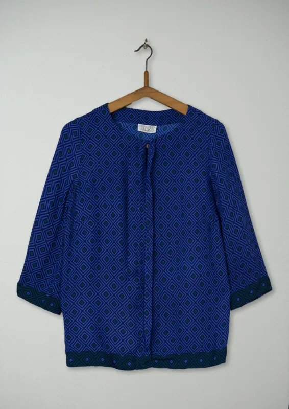 Reworn Eagle Eye Print Top Size 10 (423) | Multi sold by TOAST