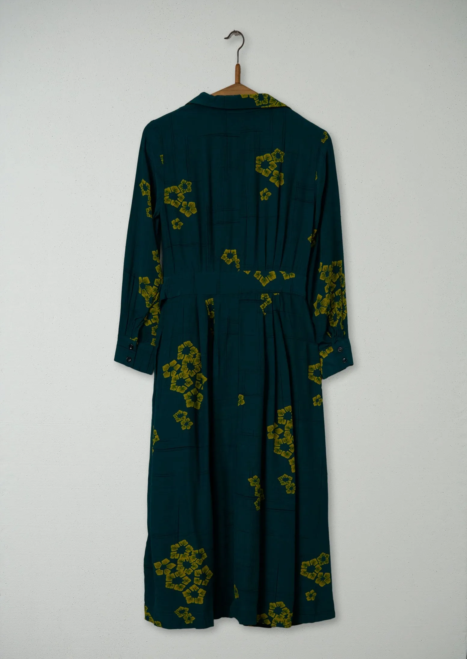 Reworn Floral Print Wrap Dress Size 6 (815) | Pine Green sold by TOAST product image thumbnail 2