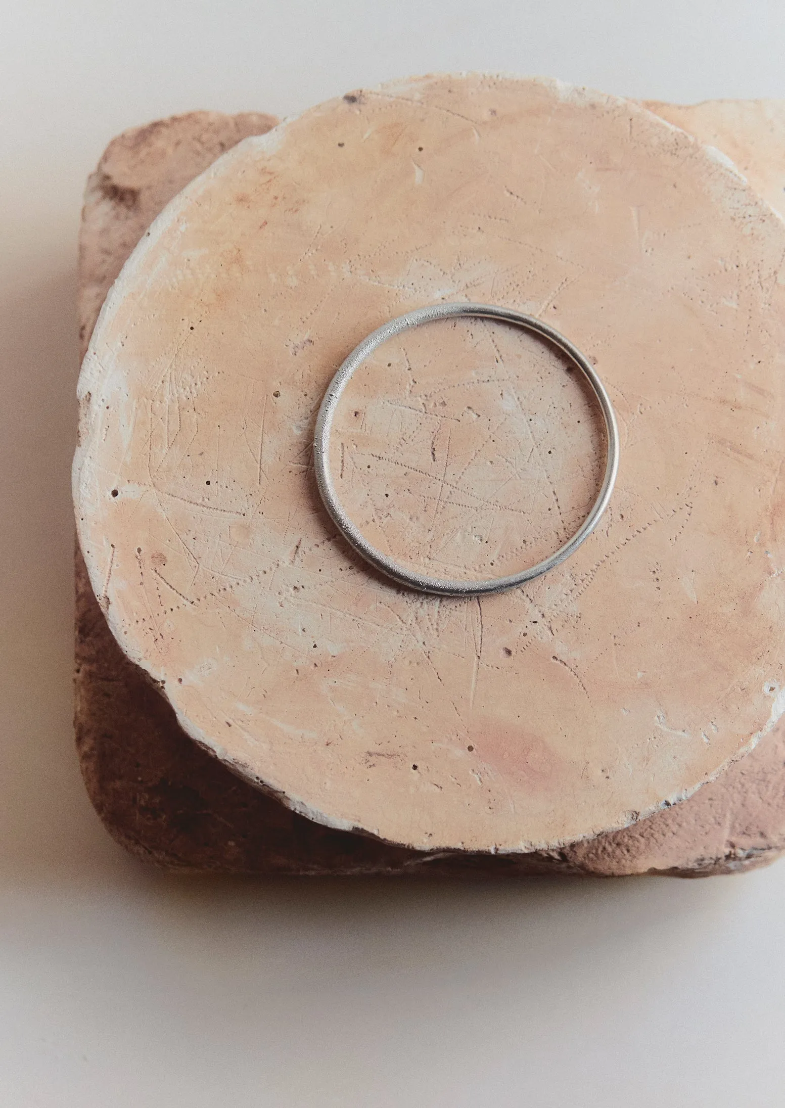 Lindey Tydeman Textured Bangle | Silver sold by TOAST