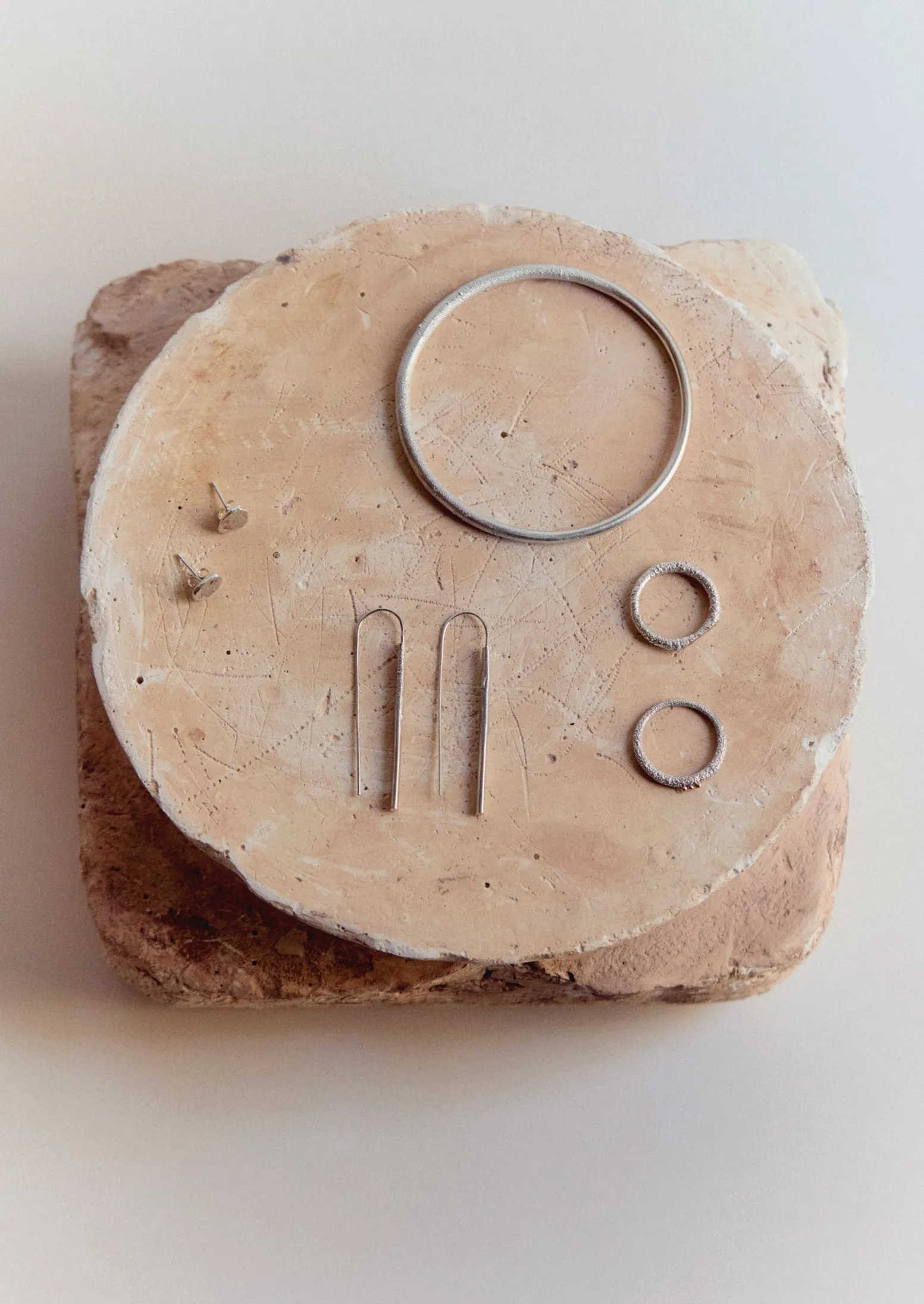 Lindey Tydeman Textured Bangle | Silver sold by TOAST product image thumbnail 3