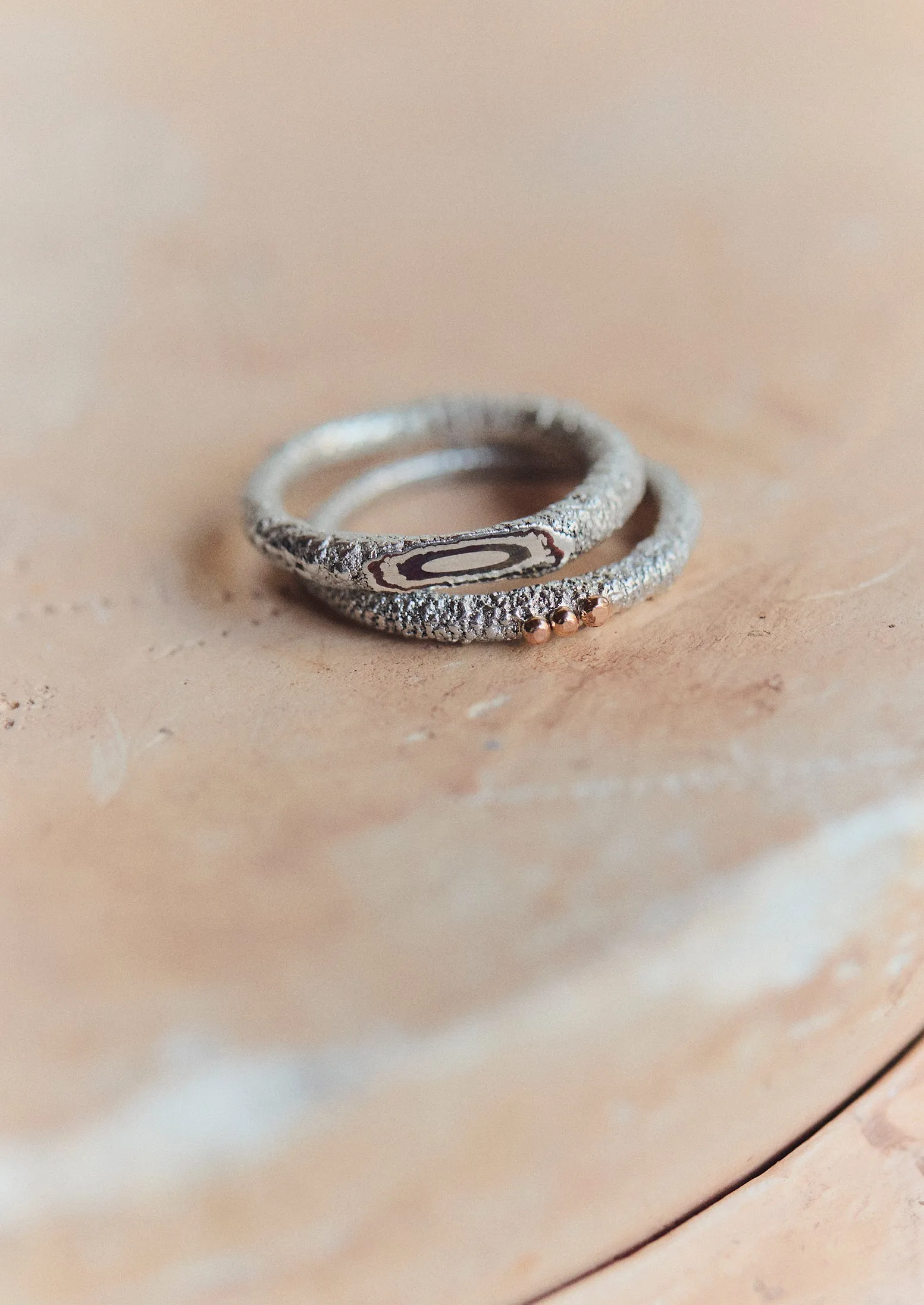 Lindey Tydeman Hewn Ring | Silver/Copper sold by TOAST