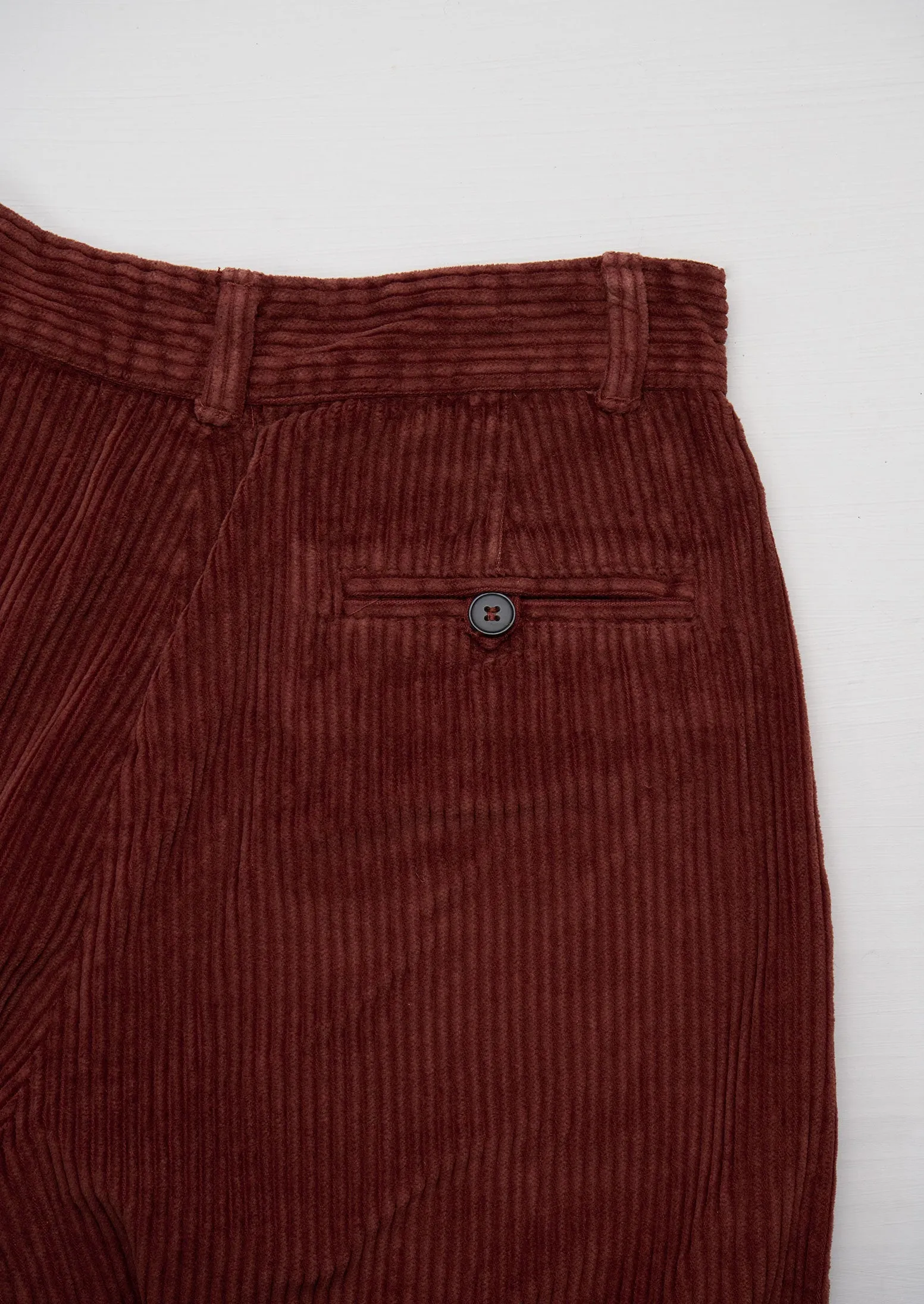 Reworn Cord Wide Leg Trousers Size 6 (534) | Burnt Caramel sold by TOAST product image thumbnail 2