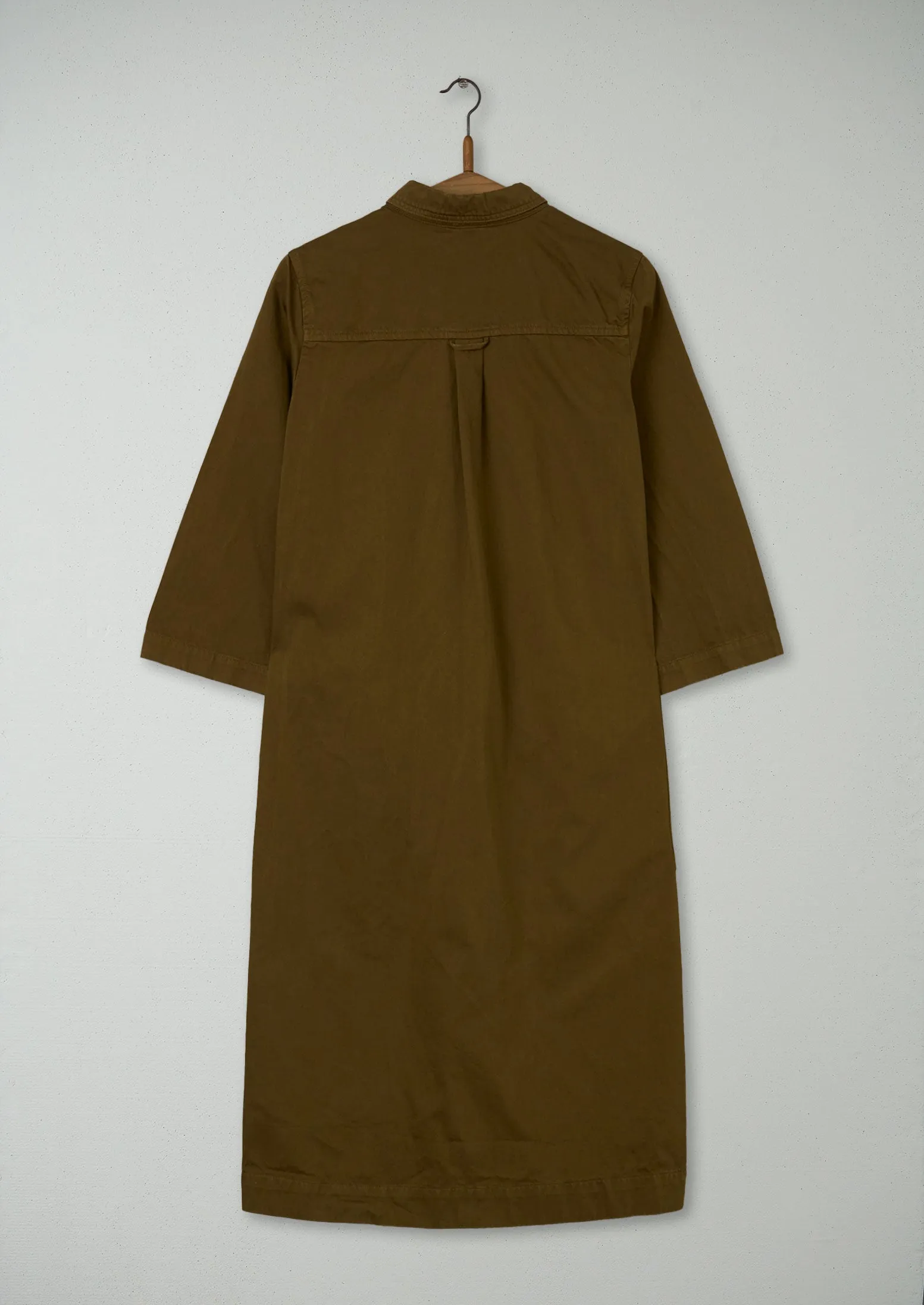 Reworn Cotton Sateen Shirt Dress Size 10 (665) | Dull Gold sold by TOAST product image thumbnail 2