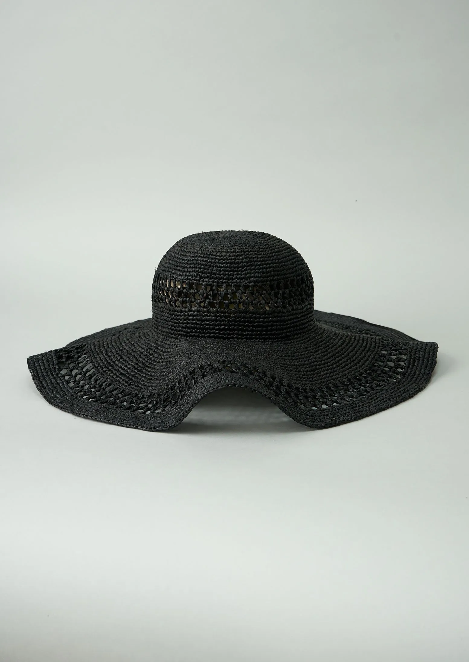 Reworn Raffia Hat (021) | Black sold by TOAST