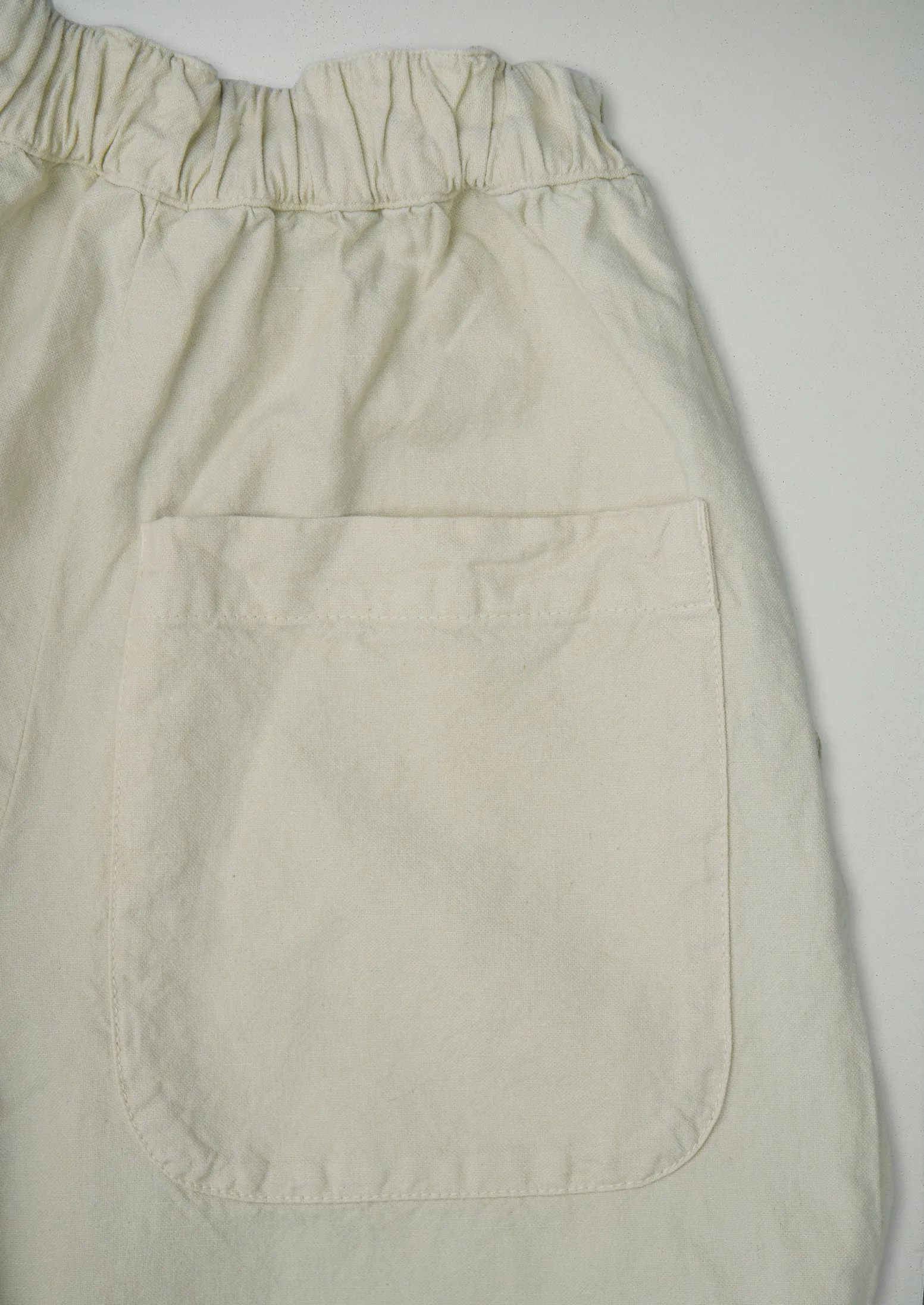 Reworn Cotton Linen Wide Leg Trousers Size S (536) | Parchment sold by TOAST product image thumbnail 2