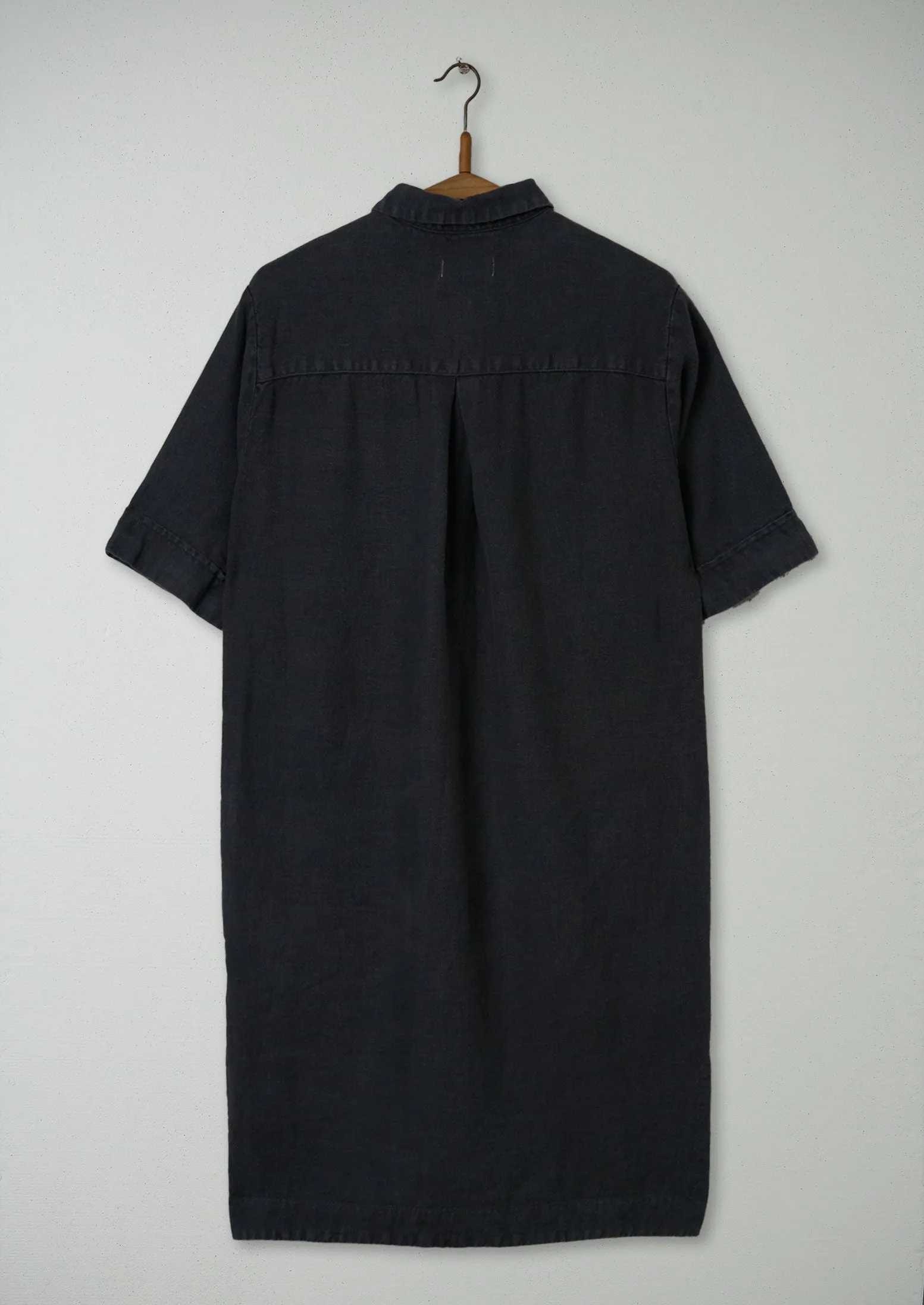 Reworn Hopsack Linen Dress Size 8 (870) | Charcoal sold by TOAST product image thumbnail 2
