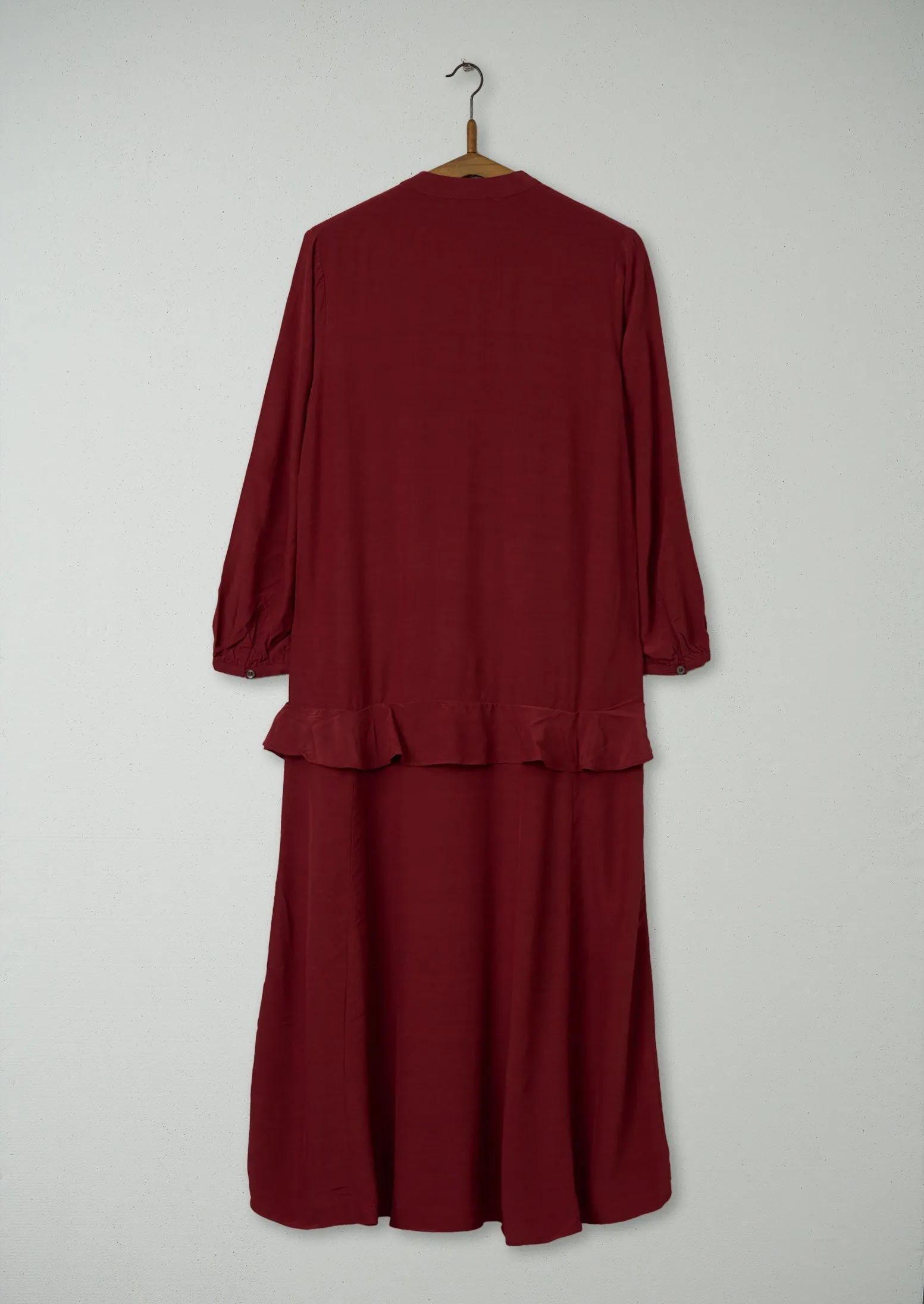 Reworn Ruffle Dress Size 8 (868) | Dark Rust sold by TOAST product image thumbnail 2