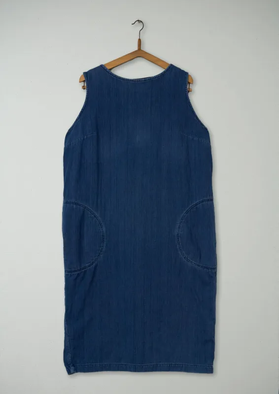 Reworn Herringbone Cross Back Dress Size 18 (889) | Indigo sold by TOAST